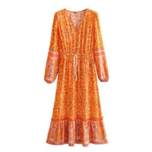 Load image into Gallery viewer, Maxi Dress, Boho Sundress,Floral print