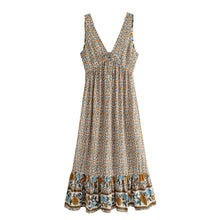 Load image into Gallery viewer, Floral Print,Boho Sundress, Boho Maxi Dress