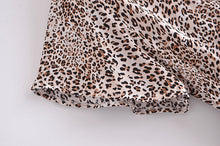 Load image into Gallery viewer, Leopard Print, Boho Dress ,Bohemian Wrap Dress