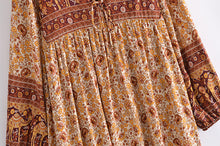 Load image into Gallery viewer, Pink Floral Print ,Bohemian Maxi Dress ,Boho Dress