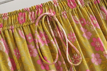 Load image into Gallery viewer, Boho Skirt, Maxi Skirt, Yellow Wild Flower