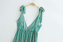 Load image into Gallery viewer, Strap Mini Dress, Boho Dress,Floral Print