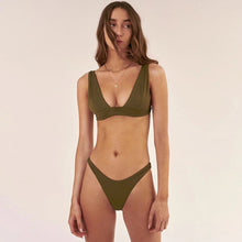 Load image into Gallery viewer, Solid High Waist, Bikini Swimsuit , Swim Beachwear