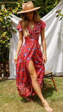 Load image into Gallery viewer, Floral Print ,Bohemian Maxi Dress,Boho Dress