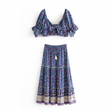 Load image into Gallery viewer, Boho Sets, Maxi Skirt and Tops, Wild Flower