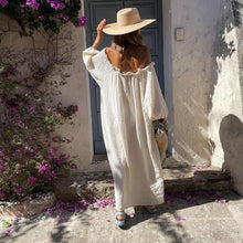 Load image into Gallery viewer, Solid ruffles,Bohemian maxi dress, Boho sundress