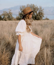 Load image into Gallery viewer, White Ruffles,Bohemian Sundress,Boho Maxi Dress
