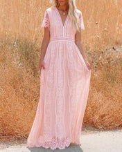 Load image into Gallery viewer, Lace Hollow Out, Bohemian Maxi Dress,Boho Dresses