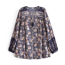 Load image into Gallery viewer, Floral Print ,bohemian Blouse ,Boho Shirts