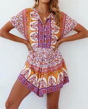 Load image into Gallery viewer, Floarl print,Boho Bodysuits  , bohemian  Rompers Jumpsuit