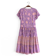 Load image into Gallery viewer, Floral print , Bohemian mini dress,Boho dresses