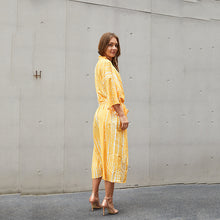 Load image into Gallery viewer, Floral print,Bohemian maxi dress,Boho kimono