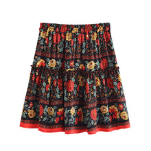 Load image into Gallery viewer, Boho Mini Skirt ,Bohemian Rayon Cotton Skirts