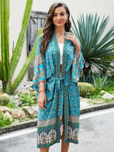Load image into Gallery viewer, Floral Print, bohemian Kimono, Boho Maxi dress