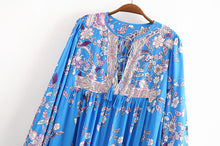 Load image into Gallery viewer, Floral Print,Bohemian Midi Sundress,Boho Dress