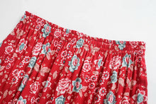 Load image into Gallery viewer, Floral peacock printed ,Boho skirt ,Vintage Maxi skirt