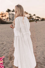 Load image into Gallery viewer, solid sashes, Bohemian dress , Boho maxi sundress