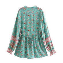 Load image into Gallery viewer, Boho Blouse, Vintage Blouse,Floral Print