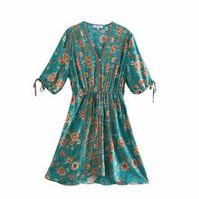 Load image into Gallery viewer, Mini Dress, Boho Dress, Sundress,Rose Print