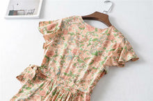 Load image into Gallery viewer, Bohemian Mini Dress, Boho Wrap Dress,Floral Print