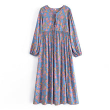 Load image into Gallery viewer, Floral print,Bohemian maxi dress,Boho sundress