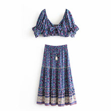 Load image into Gallery viewer, Boho Sets, Maxi Skirt and Tops, Wild Flower