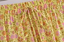 Load image into Gallery viewer, Yellow floral print , Bohemian skirt , Boho Maxi Skirt