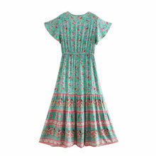 Load image into Gallery viewer, Maxi Dress, Boho Sundress,Floral Print