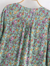 Load image into Gallery viewer, Floral print,deep V-neck,mini dress ,Boho dresses