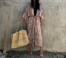 Load image into Gallery viewer, Floral print,Bohemian maxi dress,Boho kimono