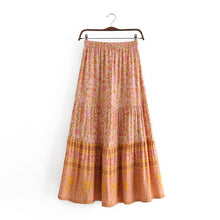 Load image into Gallery viewer, Pink Floral Printed ,Boho Skirt ,Maxi Skirt