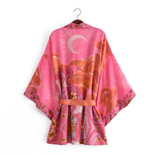 Load image into Gallery viewer, Star And Moon  ,Bohemian  kimono, Boho Cover-ups