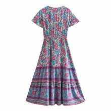 Load image into Gallery viewer, Floral print ,Bohemian maxi dresses,Boho Sundress