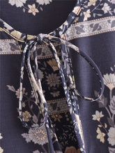 Load image into Gallery viewer, Grey Floral Print,Bohemian Maxi Dress,Boho Dress