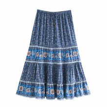 Load image into Gallery viewer, Boho Skirt, Midi Skirt, Wild Flower