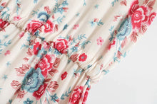Load image into Gallery viewer, Bohemian  maxi dresses, V neck botton rayon, Boho Sundress