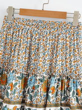 Load image into Gallery viewer, Boho Sets,Mini Skirt and Tops,Wild Flowers
