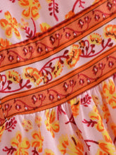Load image into Gallery viewer, Pink Floral Print,Bohemian Long Skirt,Boho Maxi Skirt
