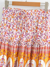 Load image into Gallery viewer, Pink Floral,Mini Skirts and Tops,Boho Sets