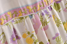 Load image into Gallery viewer, Beige Floral Print,Bohemian Maxi Dress,Boho Dress