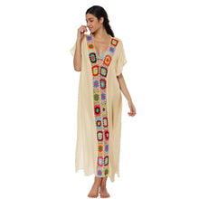 Load image into Gallery viewer, Embroidery Floral,Bohemian Maxi Dress ,Boho Sundress