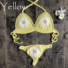 Load image into Gallery viewer, Hollow floral Pattern,Bikini Swimsuit,Biquini Swim Beachwear