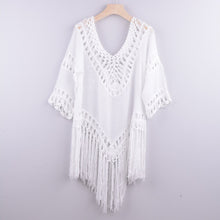 Load image into Gallery viewer, Hollow Out Tassel,Bohemian Blouse,Boho Shirts