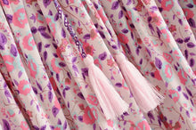 Load image into Gallery viewer, Pink Floral Print,Bohemian Dress, Boho Dress