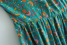 Load image into Gallery viewer, Strap Mini Dress, Boho Dress,Floral Print