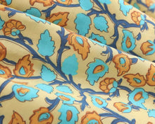 Load image into Gallery viewer, Boho Blouse, Vintage Blouse,Yellow Floral Print