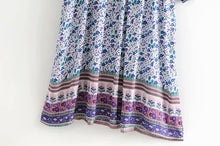 Load image into Gallery viewer, Floral Print,Bohemian Midi Sundress, Boho Dress