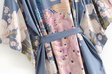 Load image into Gallery viewer, Boho Kimono ,Bikini Cover-ups,Peacock Flower