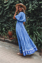 Load image into Gallery viewer, Bohemian Maxi Dress, Boho Dress,Multi Floral Print