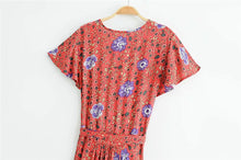 Load image into Gallery viewer, Floral Print ,Bohemian Maxi Dress,Boho Dress